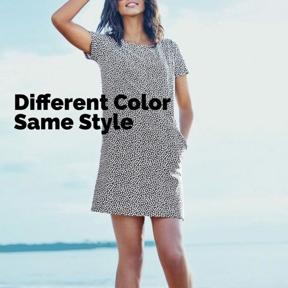 BODEN Womens' Gray & Purple Dandelion Short Sleeve Tunic Dress w. Pocket SZ 14 - Picture 2 of 8